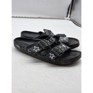 Birkenstock Arizona Shoes Womens Size 38 EVA Sandals Custom Painted Stars Art